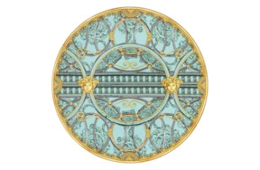 Тарелка подстановочная Rosenthal Versace Ла Скала 33 см, фарфор, зеленая