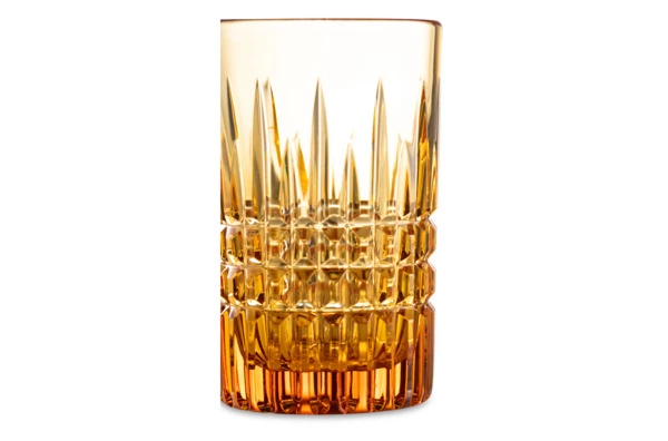 Стакан для воды ГХЗ Чайный Медовый спас 250 мл, хрусталь, янтарный