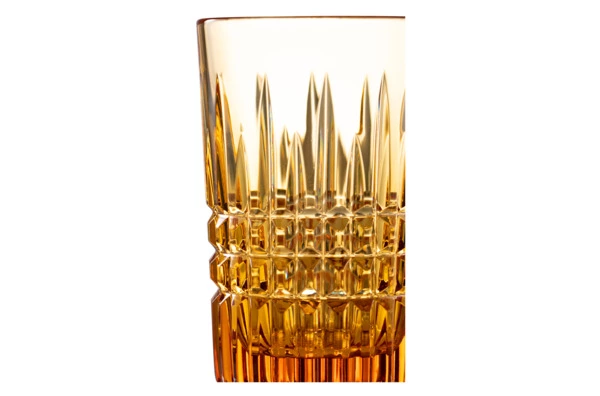 Стакан для воды ГХЗ Чайный Медовый спас 250 мл, хрусталь, янтарный