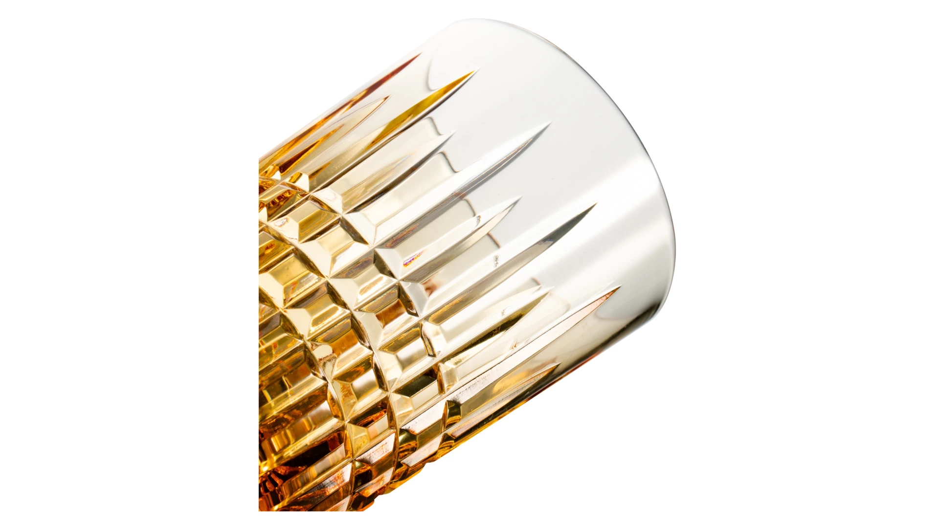 Стакан для воды ГХЗ Чайный Медовый спас 250 мл, хрусталь, янтарный