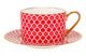 Чашка чайная с блюдцем ИФЗ Скарлетт 2 Идиллия 250 мл, фарфор костяной
