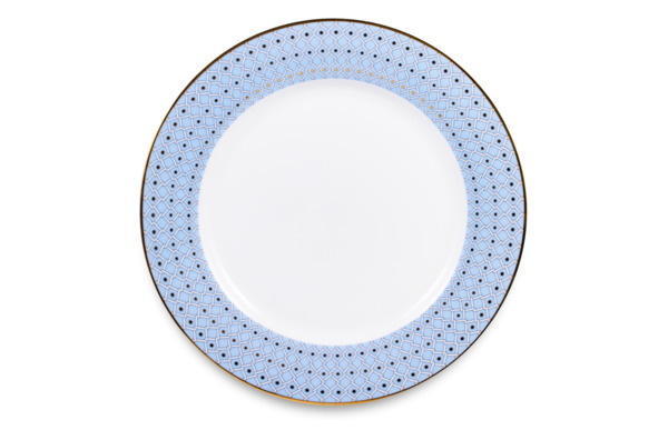 Тарелка обеденная ИФЗ Азур2.Стандартная2, 27 см, фарфор костяной, белый костяной
