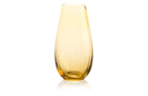 Ваза Bohemia Crystal Оптика 24,5 см, стекло, желтый