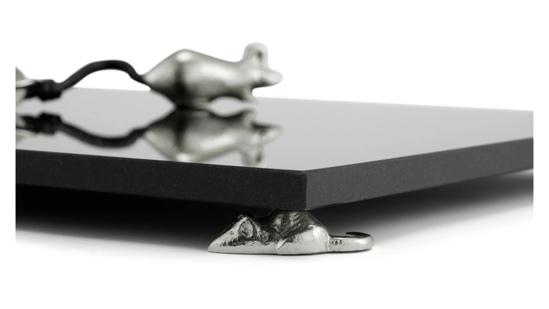 Доска большая для сыра с ножом Michael Aram Кот и мышь 38х25 см, гранит