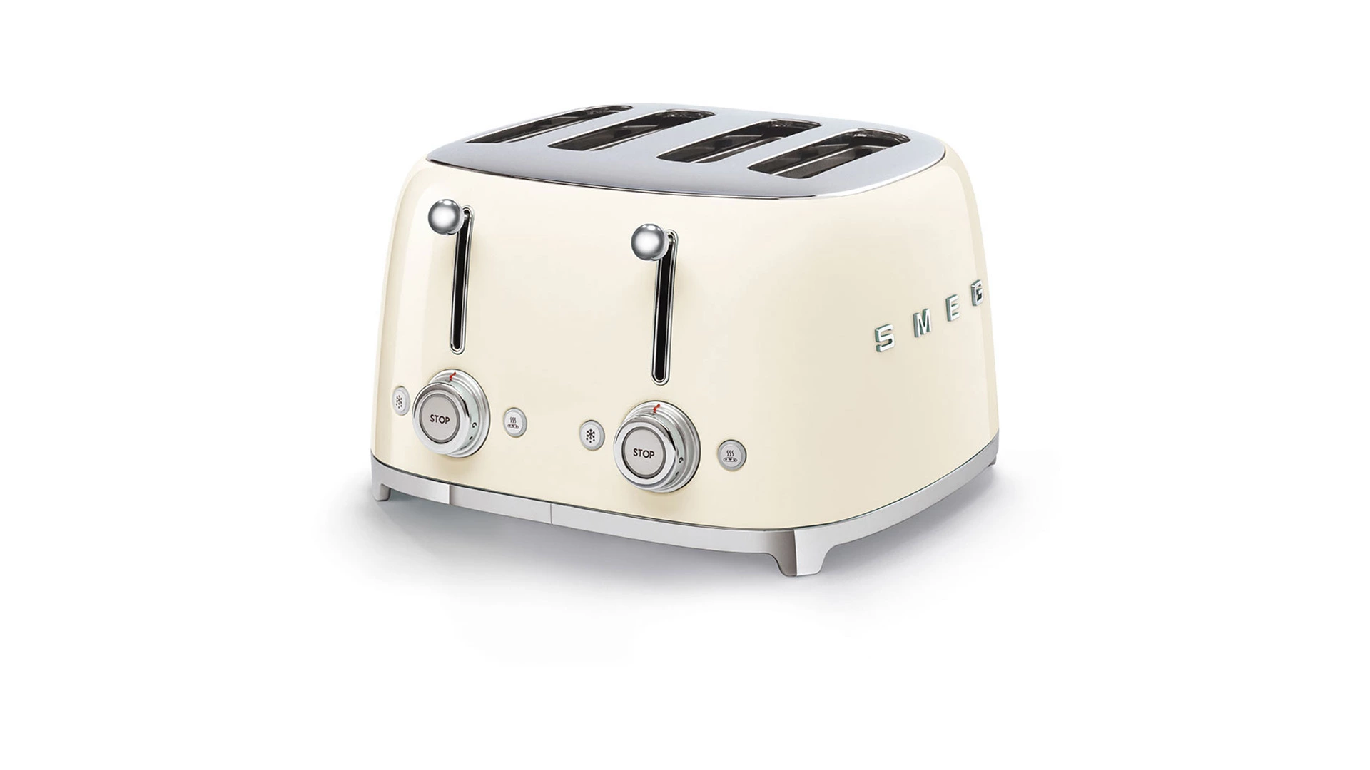 Тостер на 4 ломтика SMEG TSF03CREU, 2100 Вт, кремовый
