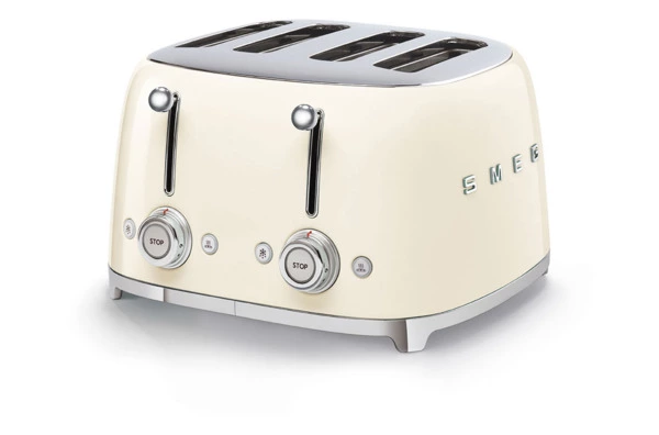 Тостер на 4 ломтика SMEG TSF03CREU, 2100 Вт, кремовый