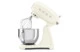 Миксер планетарный SMEG SMF03CREU, 800 Вт, чаша стальная 4,8л, 3 насадки, алюминий литой, кремовый