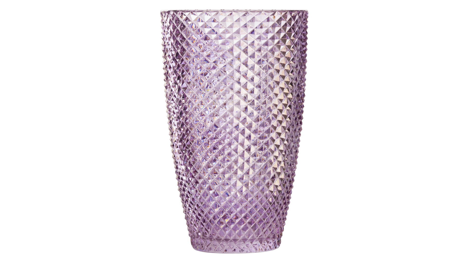 Ваза Cristal de Paris Диамант 40 см, фиолетовая