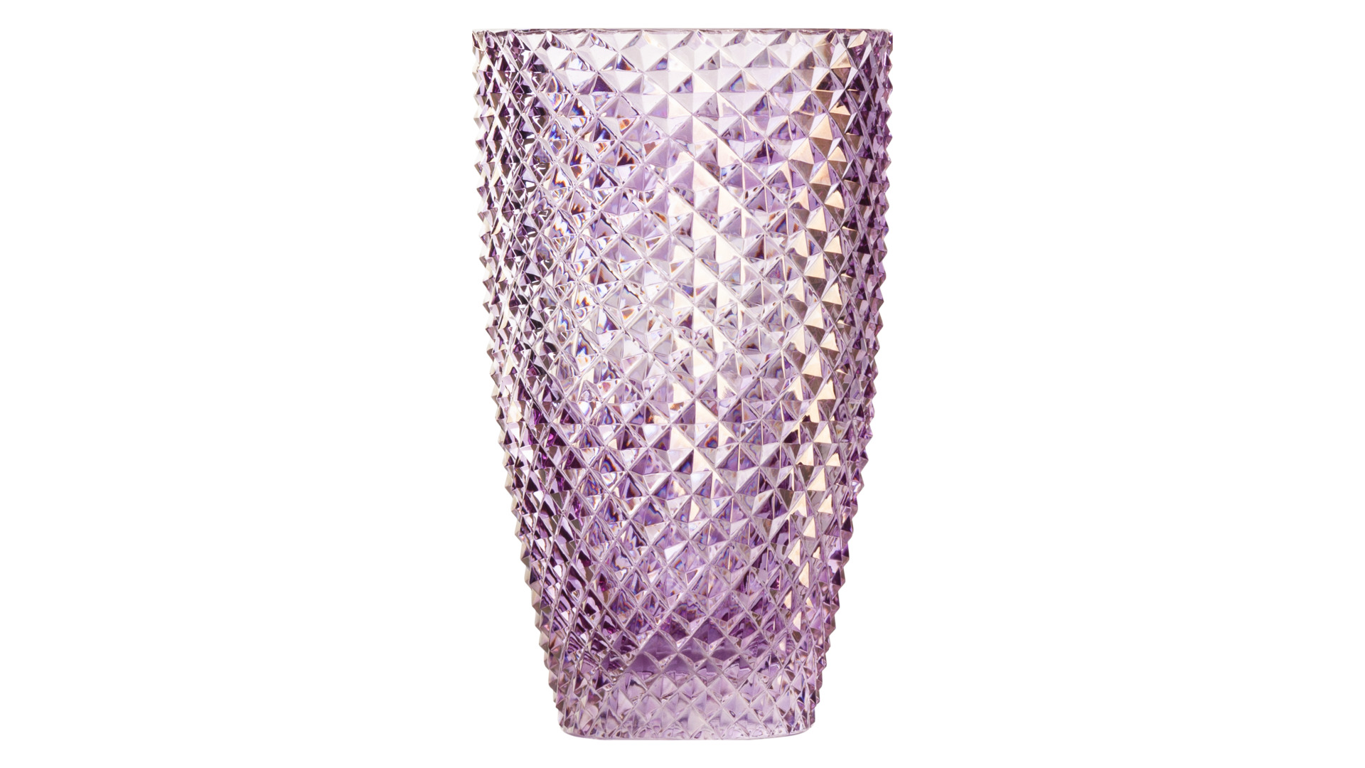 Ваза Cristal de Paris Диамант 30 см, фиолетовая