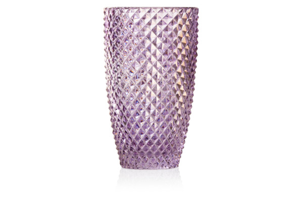 Ваза Cristal de Paris Диамант 25 см, фиолетовая