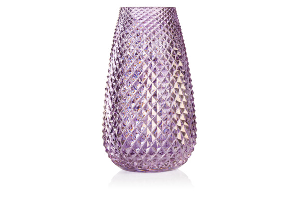 Ваза Cristal de Paris Диамант 40см, фиолетовая