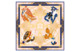 Платок сувенирный Русские в моде Русские сезоны Леон Бакст 90х90 см, шелк, машинная подшивка