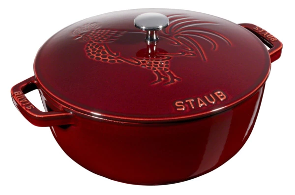 Кокот Staub La Cocotte Петух 3,6л, Д24хН13см, чугун, гранатовый