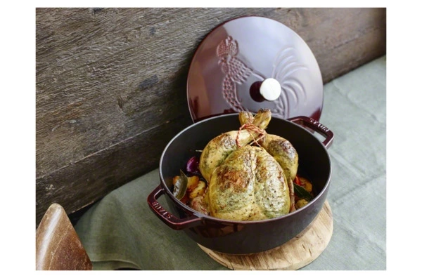 Кокот Staub La Cocotte Петух 3,6л, Д24хН13см, чугун, гранатовый