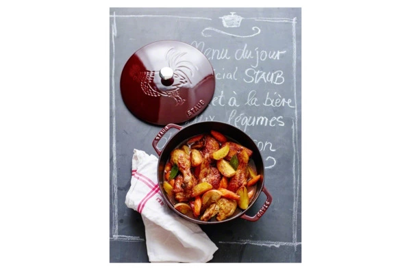 Кокот Staub La Cocotte Петух 3,6л, Д24хН13см, чугун, гранатовый