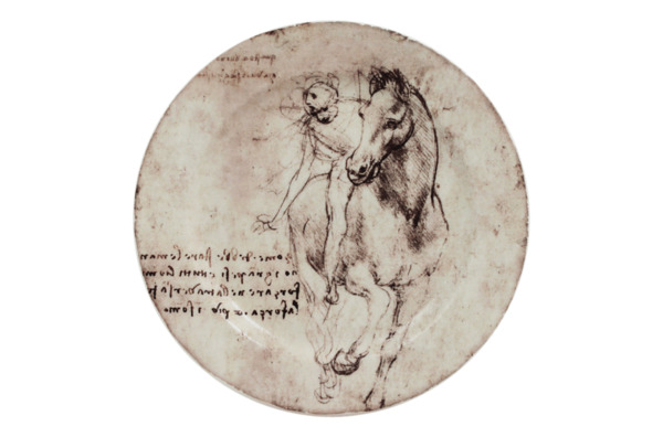Набор подставок для кружек Gien Лошади Леонардо Да Винчи 12,8 см, фаянс, 4 шт