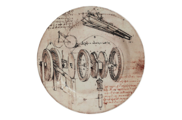 Набор подставок для кружек Gien Механизмы Леонардо Да Винчи 12,8 см, фаянс, 4 шт