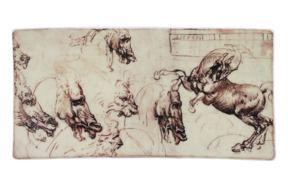 Блюдо прямоугольное Gien Лошади Леонардо Да Винчи 19,3Х10 см, фаянс