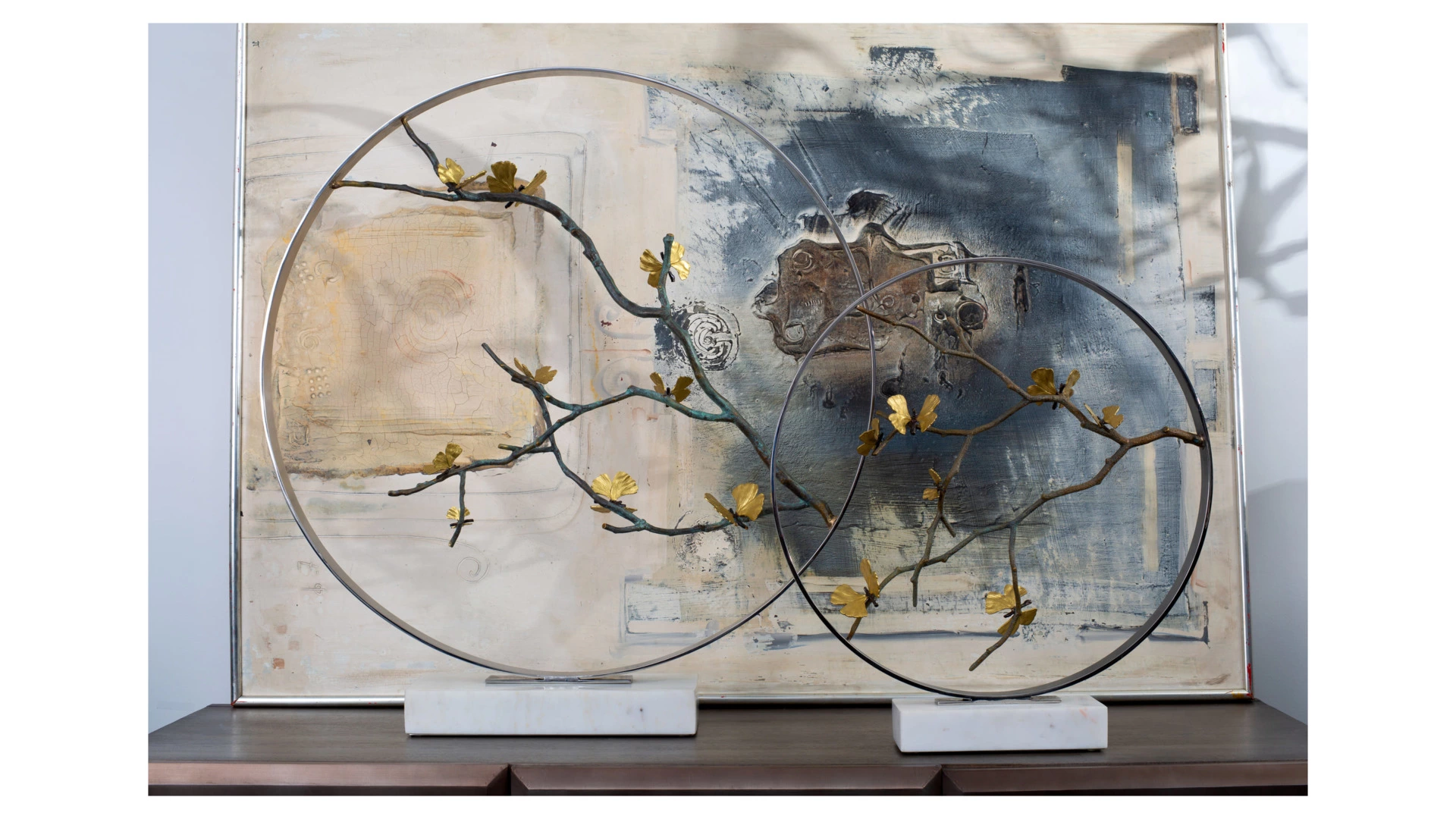 Арт-объект Michael Aram Лунные врата Бабочки гинкго 56 см