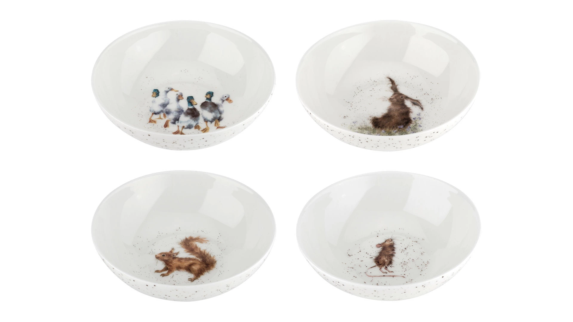Набор салатников порционных Royal Worcester Забавная фауна 15 см, 4 шт, фарфор костяной