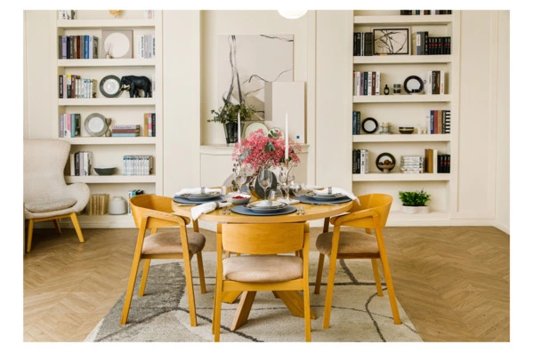 Тарелка акцентная Noritake Трефолио, золотой кант 25 см, фарфор костяной