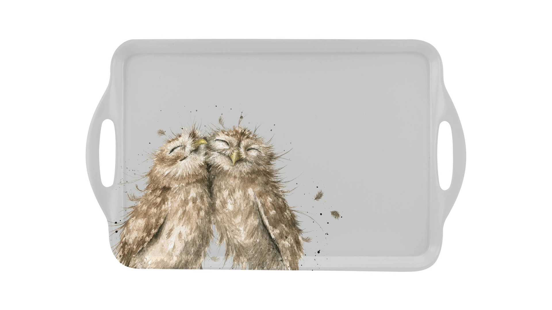 Поднос прямоугольный с ручками Pimpernel Забавная фауна Совы 48х29,5 см