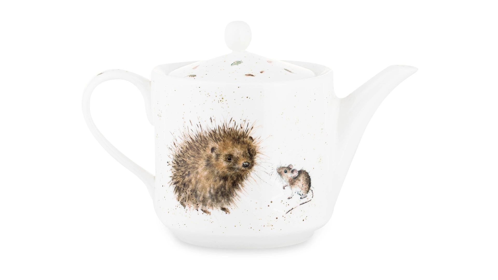 Чайник Royal Worcester Забавная фауна Ёжик и мышки 600 мл, фарфор костяной
