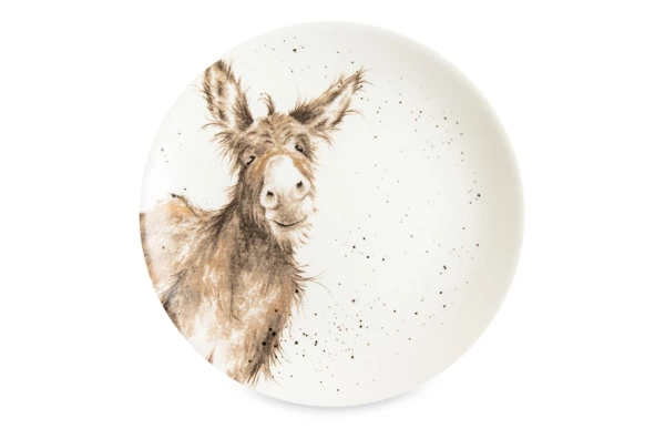 Тарелка десертная Royal Worcester Забавная фауна Ослик 16,5 см, фарфор костяной