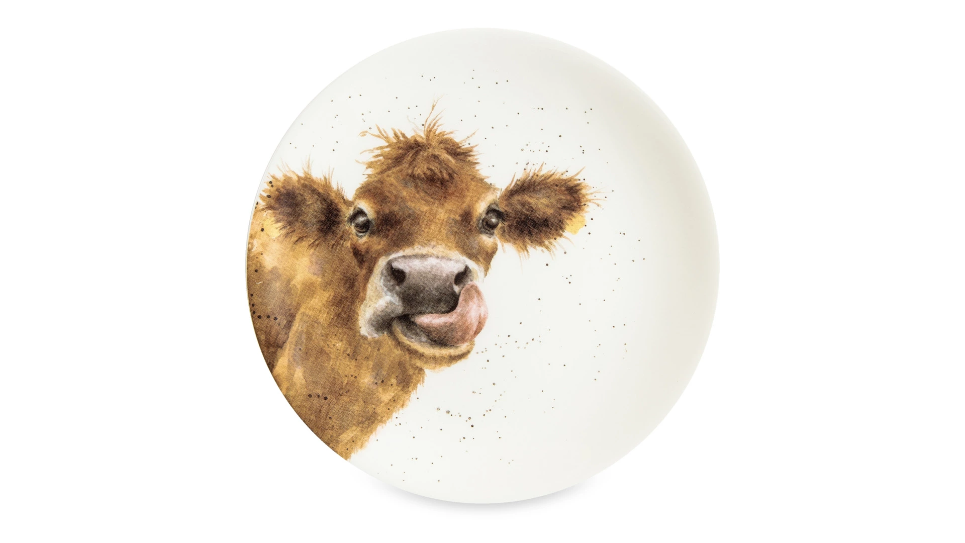Тарелка десертная Royal Worcester Забавная фауна Корова 16,5 см, фарфор костяной