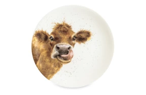 Тарелка десертная Royal Worcester Забавная фауна Корова 16,5 см, фарфор костяной