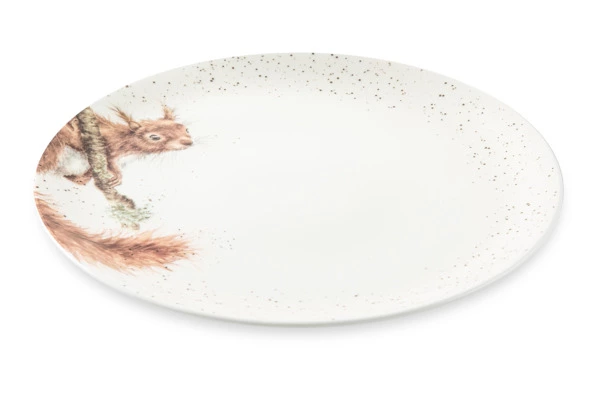 Тарелка обеденная Royal Worcester Забавная фауна Белка 27 см, фарфор костяной