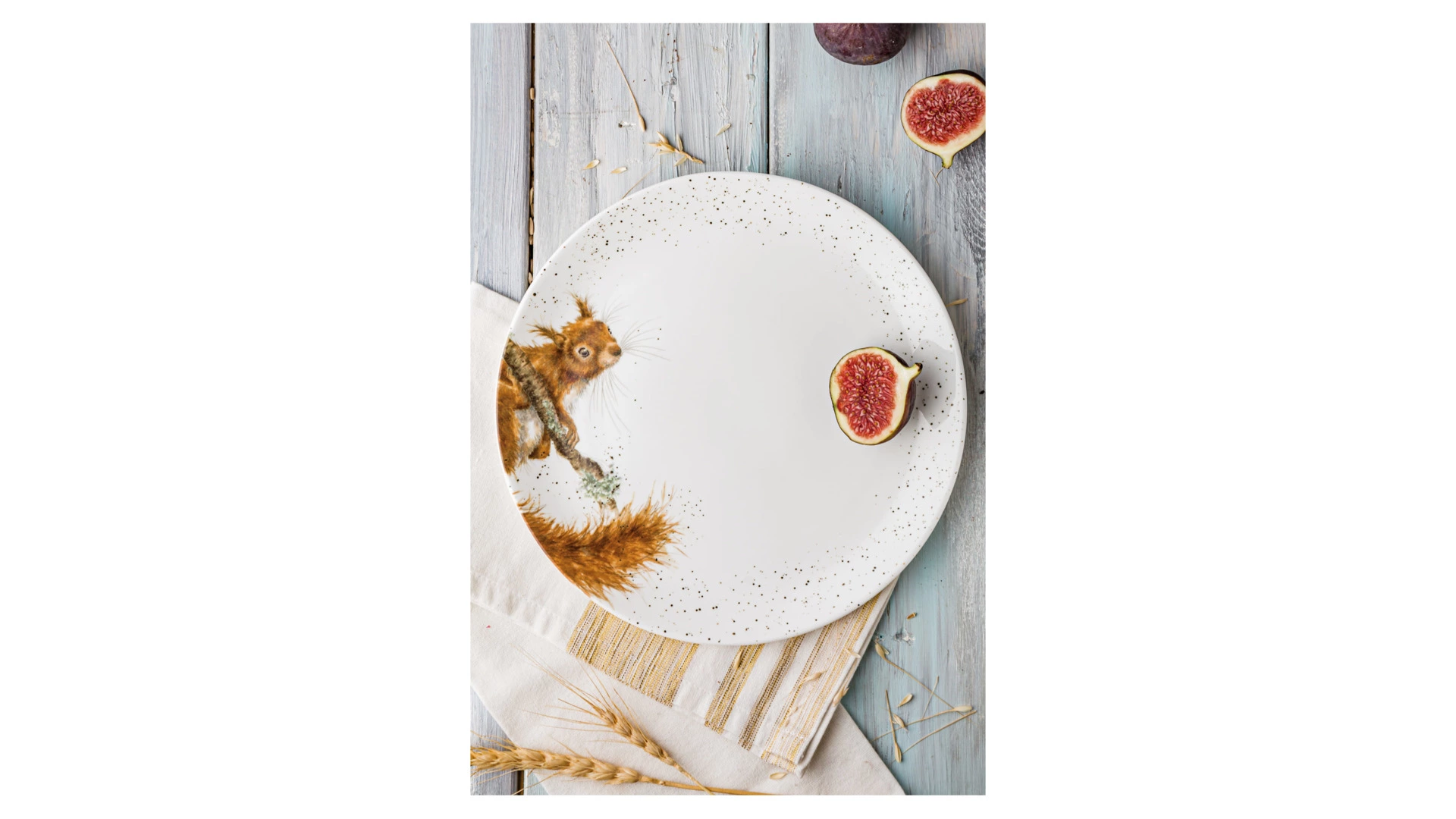 Тарелка обеденная Royal Worcester Забавная фауна Белка 27 см, фарфор костяной