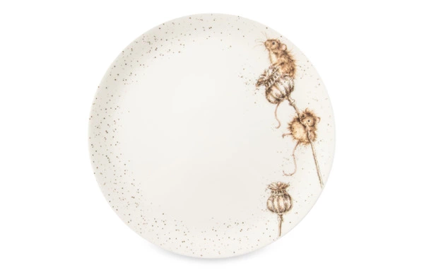 Тарелка обеденная Royal Worcester Забавная фауна Мыши 27 см, фарфор костяной