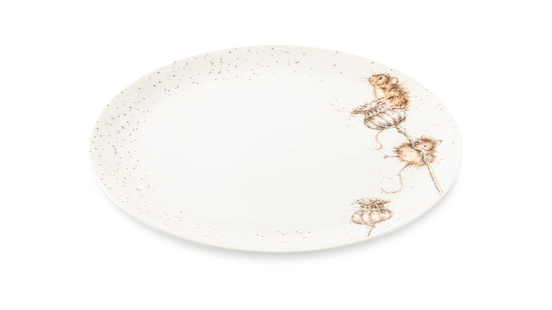 Тарелка обеденная Royal Worcester Забавная фауна Мыши 27 см, фарфор костяной