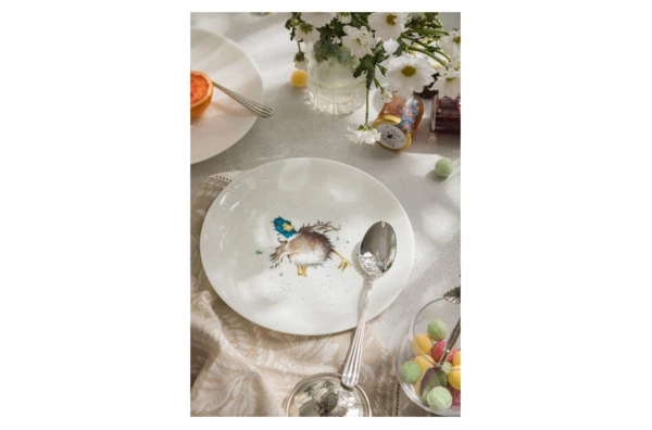 Тарелка закусочная Royal Worcester Забавная фауна Утенок 20 см, фарфор костяной