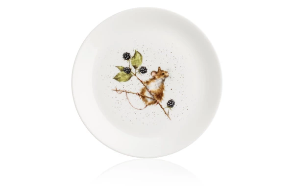 Тарелка закусочная Royal Worcester Забавная фауна Мышка 20 см, фарфор костяной