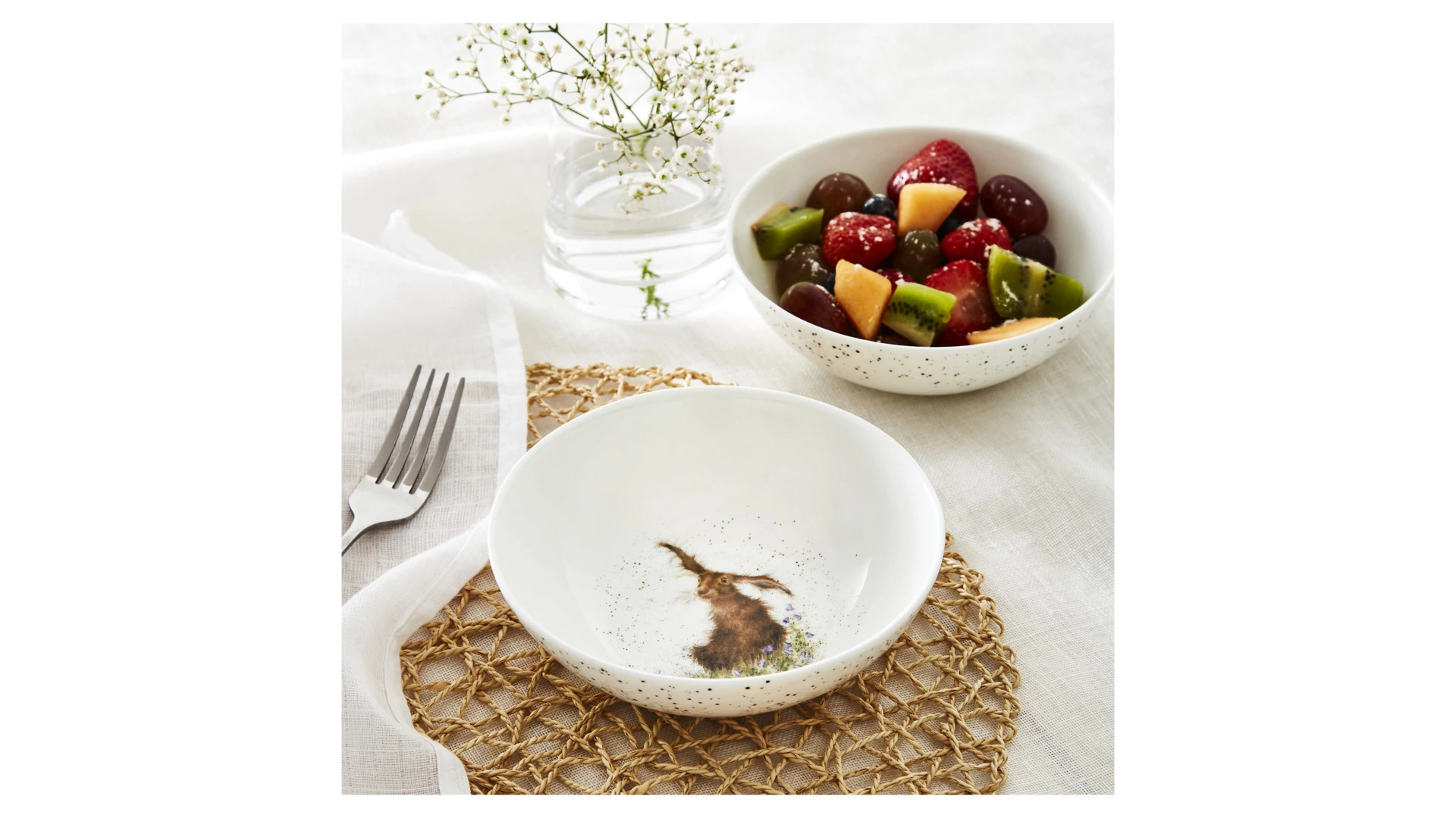 Салатник порционный Royal Worcester Забавная фауна Кролик 15 см, фарфор костяной