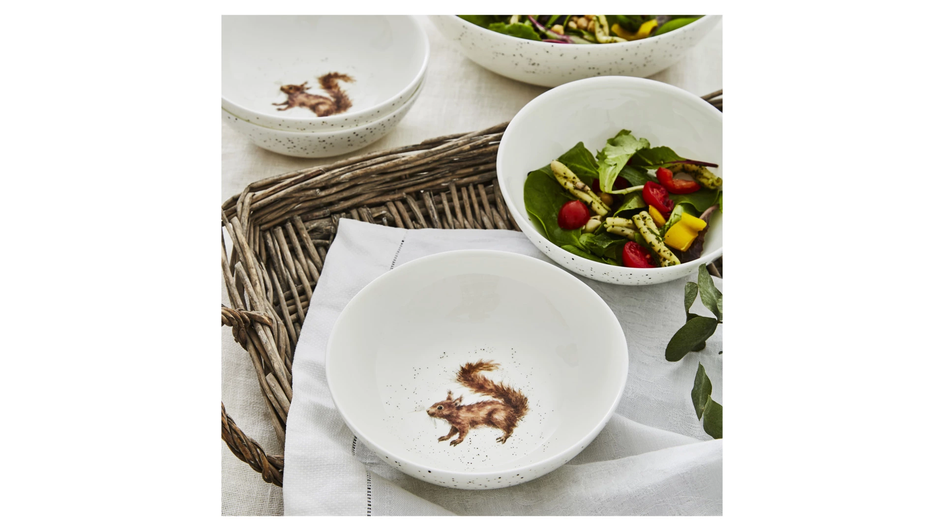 Салатник порционный Royal Worcester Забавная фауна Белка 15 см, фарфор костяной