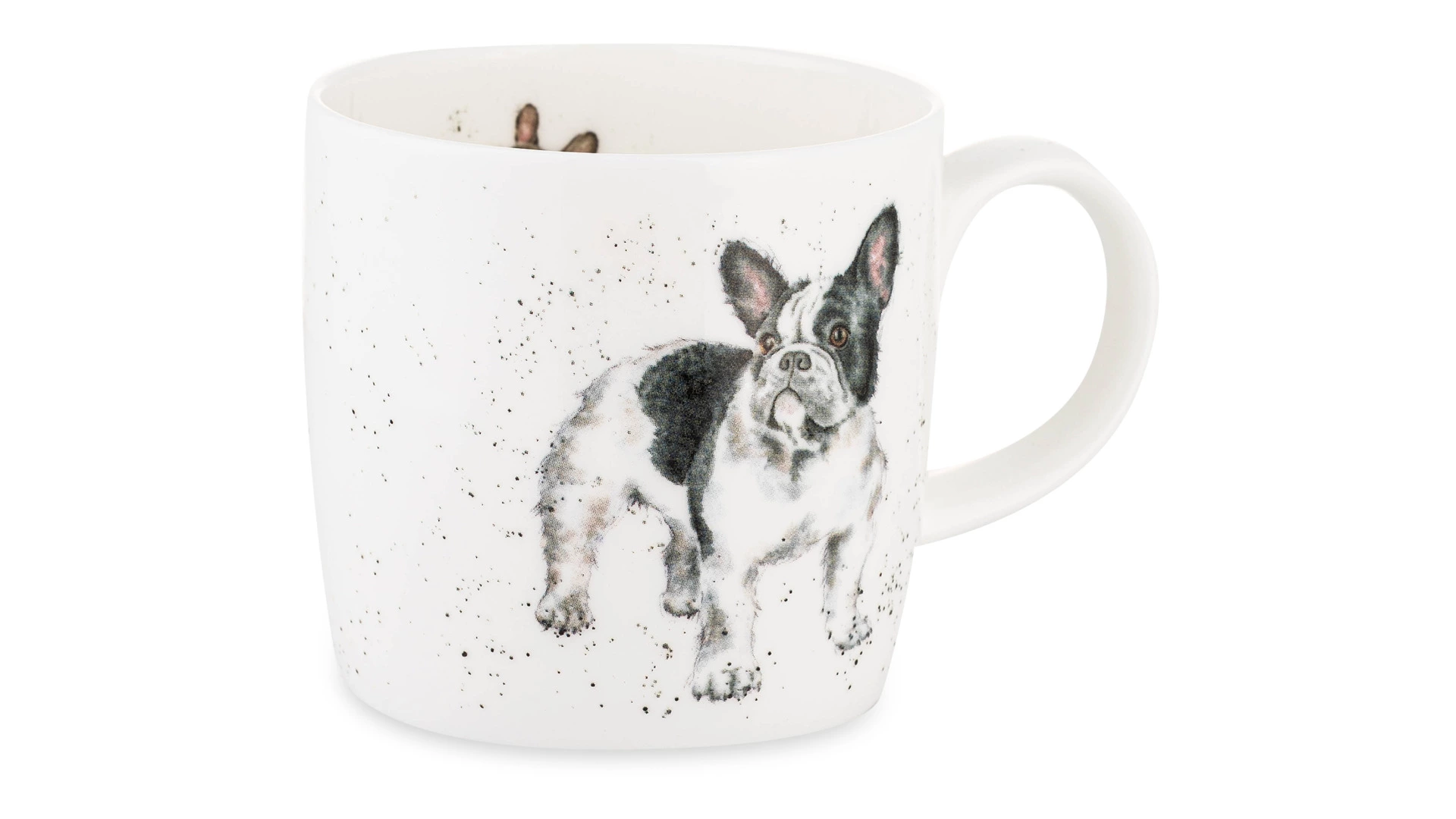Кружка Royal Worcester Забавная фауна Французский бульдог 310 мл, фарфор костяной