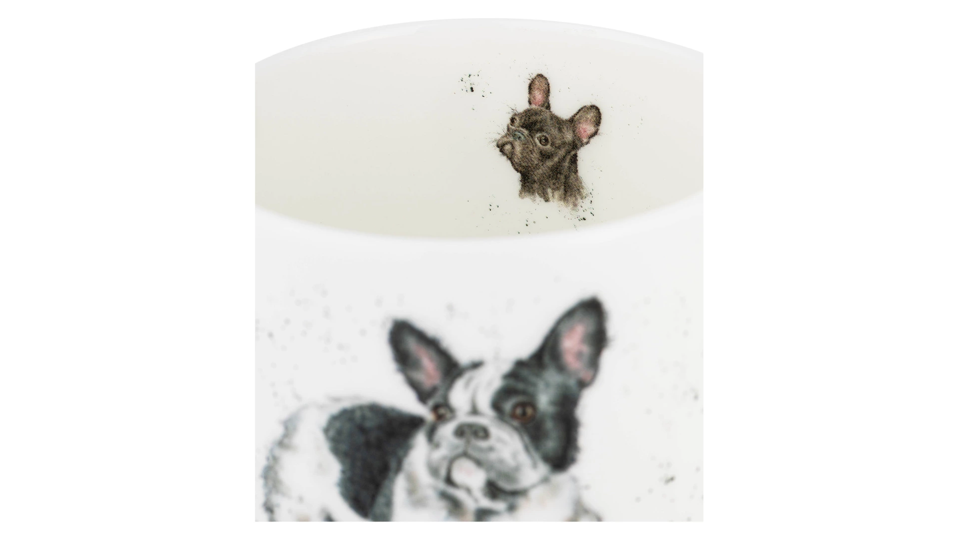 Кружка Royal Worcester Забавная фауна Французский бульдог 310 мл, фарфор костяной