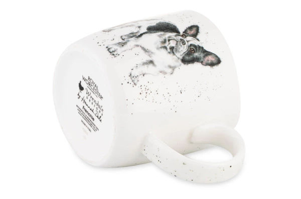 Кружка Royal Worcester Забавная фауна Французский бульдог 310 мл, фарфор костяной