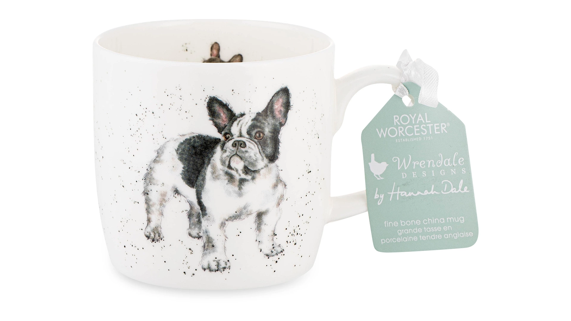 Кружка Royal Worcester Забавная фауна Французский бульдог 310 мл, фарфор костяной