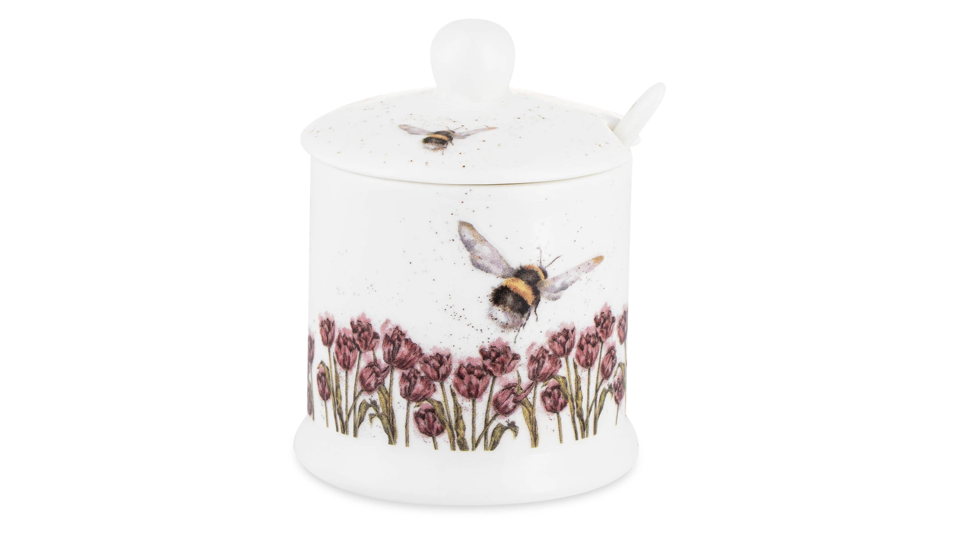Банка для специй с ложкой Royal Worcester Забавная фауна Пчела 160 мл, фарфор костяной