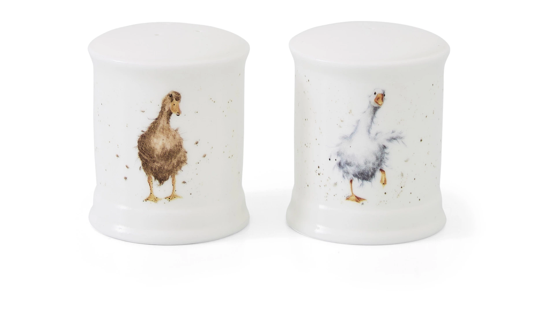 Набор соль и перец Royal Worcester Забавная фауна Утки 7 см, фарфор костяной