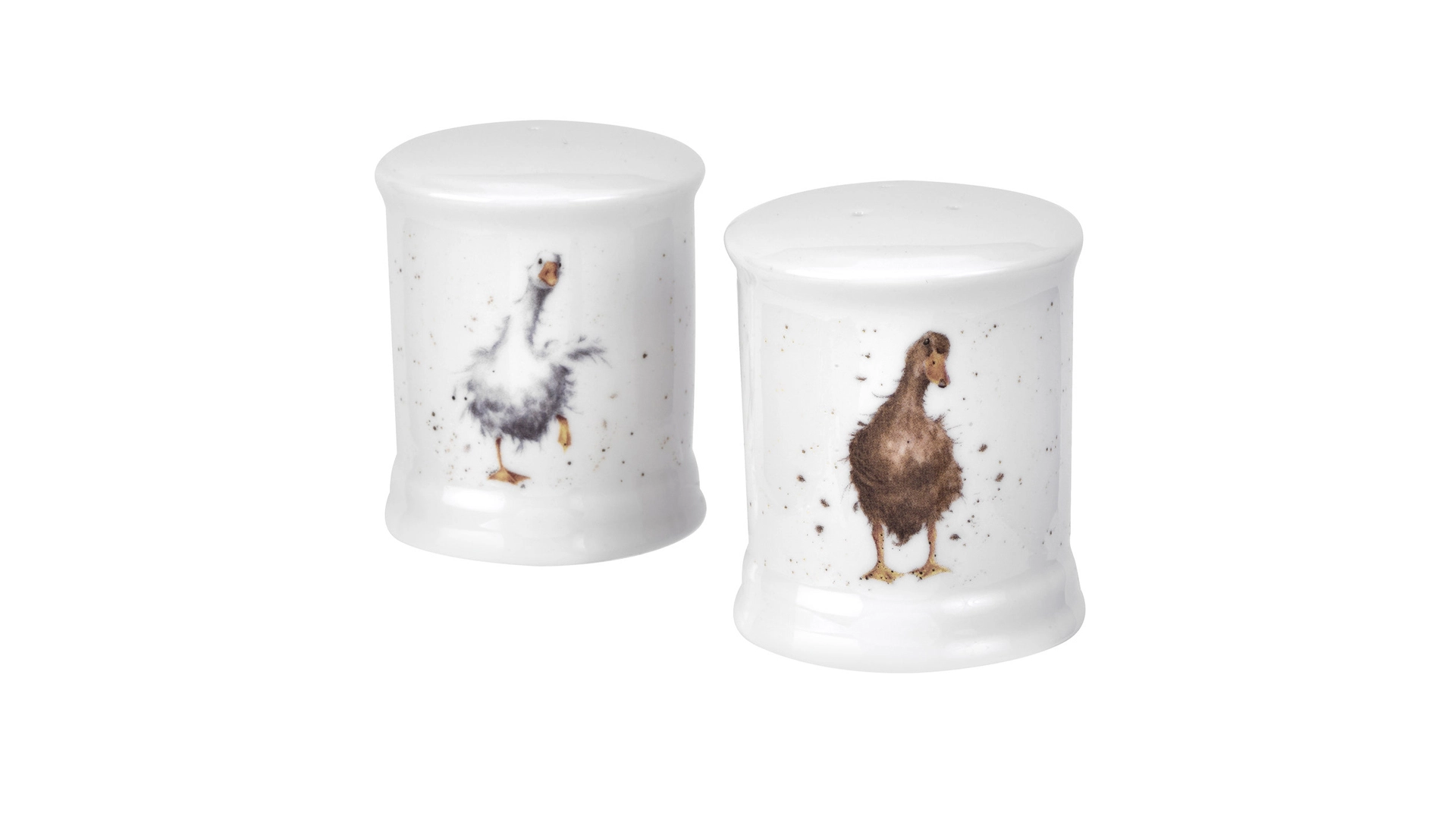 Набор соль и перец Royal Worcester Забавная фауна Утки 7 см, фарфор костяной