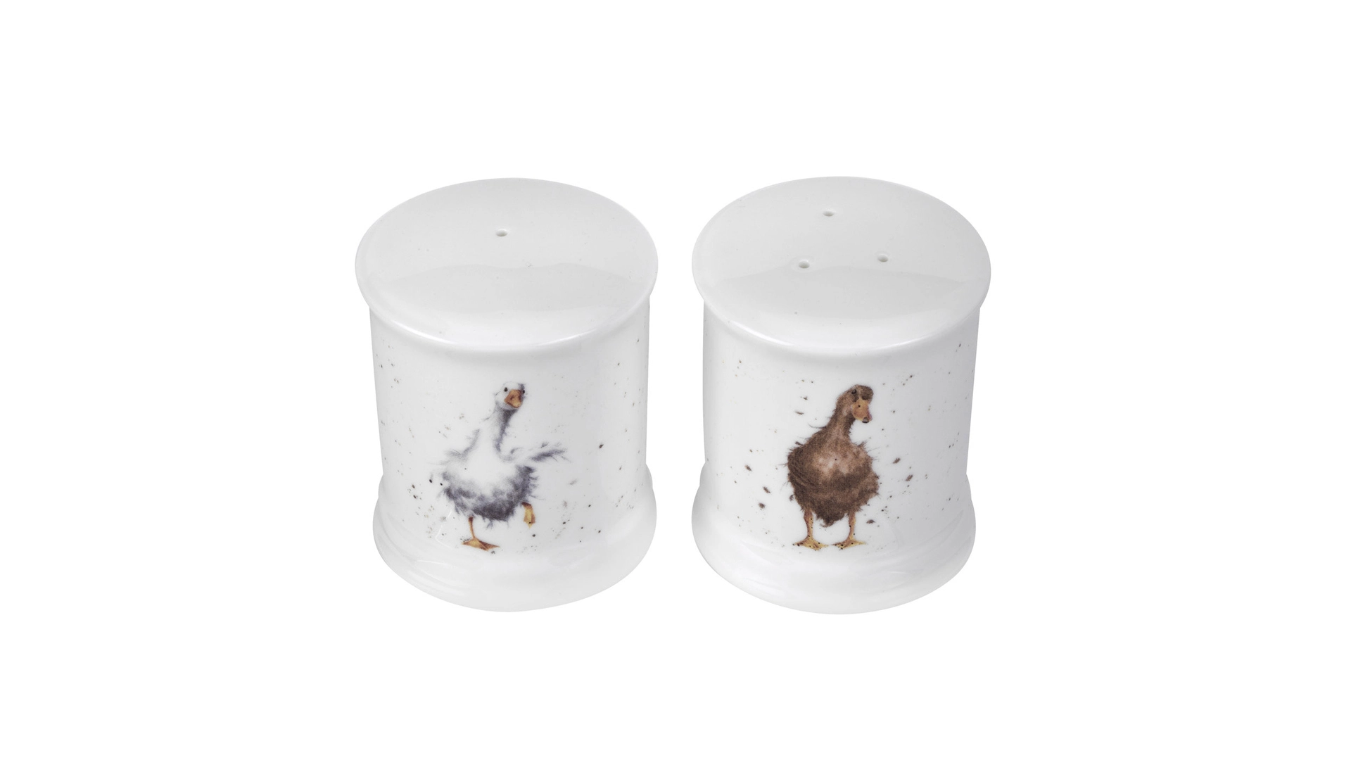 Набор соль и перец Royal Worcester Забавная фауна Утки 7 см, фарфор костяной