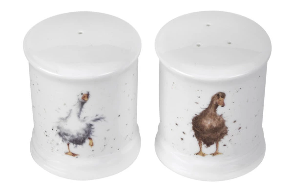 Набор соль и перец Royal Worcester Забавная фауна Утки 7 см, фарфор костяной