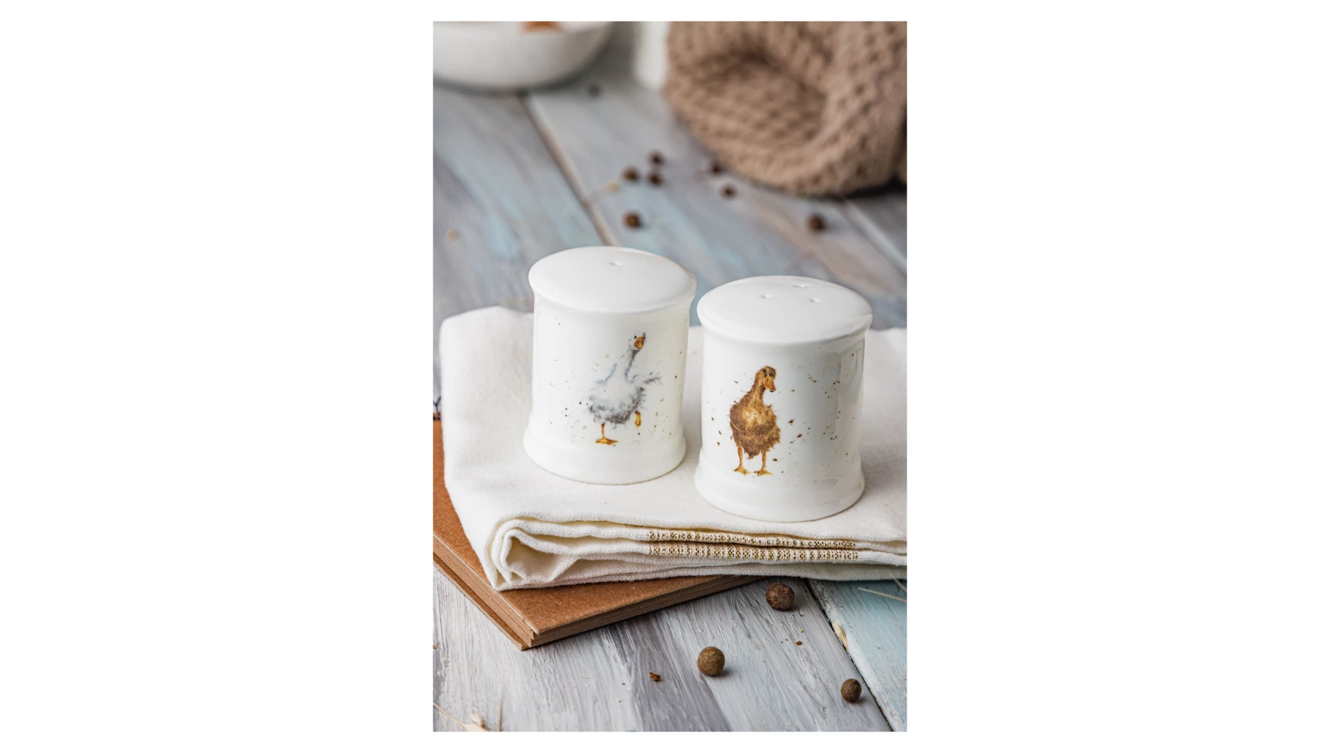 Набор соль и перец Royal Worcester Забавная фауна Утки 7 см, фарфор костяной