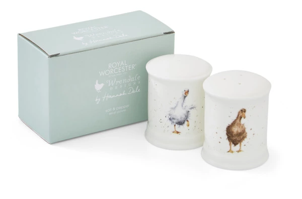 Набор соль и перец Royal Worcester Забавная фауна Утки 7 см, фарфор костяной