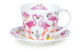 Чашка чайная с блюдцем Dunoon Фламинго Айлей 350 мл, фарфор костяной